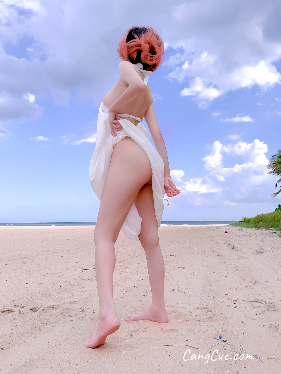 Coser@Potato Godzilla - Casual White Dress On Beach NSFW